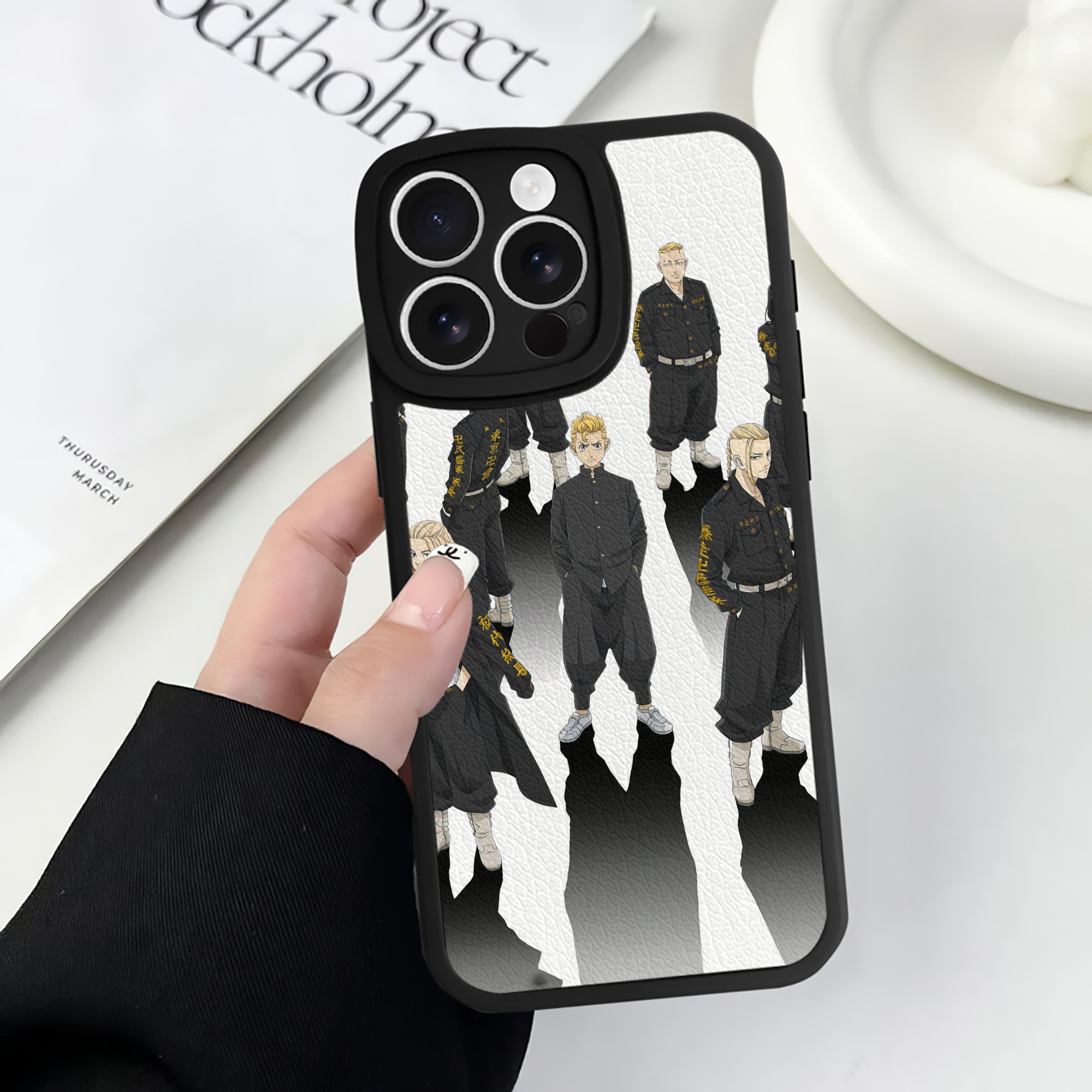 （画像用） 東京リベンジャーズ Tokyo Revengers 【iPhone 16シリーズ対応】シリコンスマホケース（レザー調） 材質：シリコン